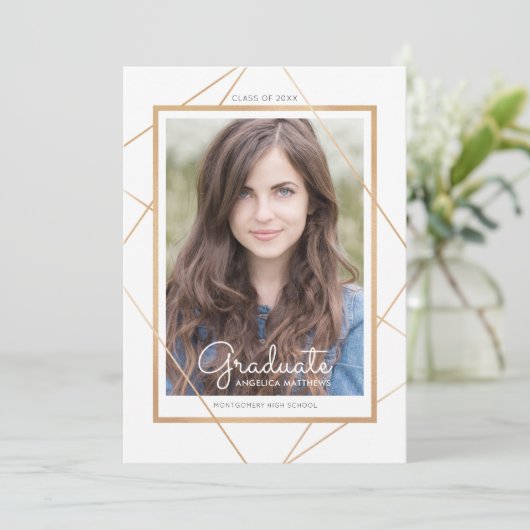 幾何学的な卒業の発表 案内状 (スタンド正面)