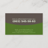 幾何学的な四角い木の名刺 名刺 (裏面)