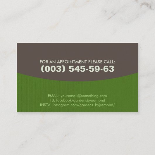 幾何学的な四角い木の名刺 名刺 (裏面)