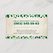 幾何学的な四角い木の名刺 名刺 (裏面)