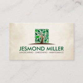 幾何学的な四角い木の名刺 名刺