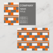 幾何学的な四角ストライプ形記号 名刺 (正面/裏面)