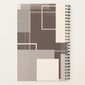 幾何学的な四角形 - チョコレートクリーム プランナー手帳 (裏面)