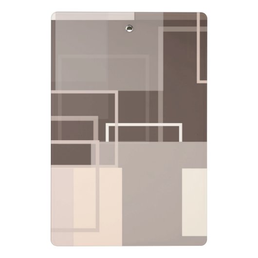 幾何学的な四角形 - チョコレートクリーム ミニクリップボード (裏面)