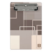 幾何学的な四角形 - チョコレートクリーム ミニクリップボード (正面)