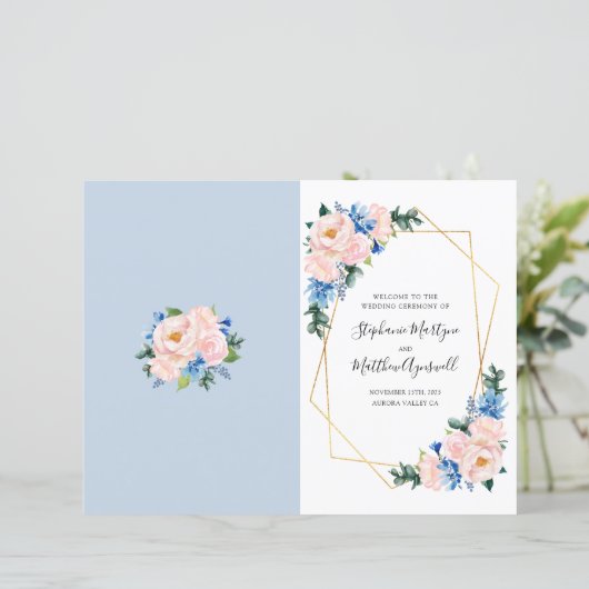 幾何学的な埃の青い赤面ピンクのサービス順 (スタンド正面)