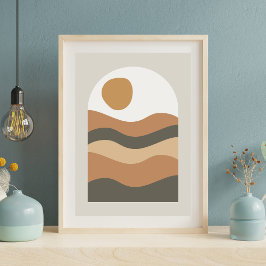 幾何学的な壁アート ポスター