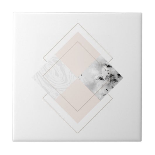 幾何学的な大理石のデザイン タイル (正面)