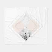 幾何学的な大理石のデザイン フリースブランケット (正面(横))