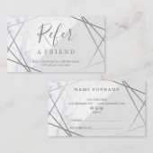 幾何学的な大理石の銀製灰色の広告宣伝の紹介 名刺 (正面/裏面)