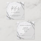 幾何学的な大理石の銀製灰色の正方形の広告宣伝の紹介 スクエア名刺 (正面/裏面)