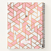 幾何学的な大理石パターン ノートブック (裏面)