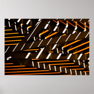 幾何学的な天井照明のアーキテクチャポスター ポスター