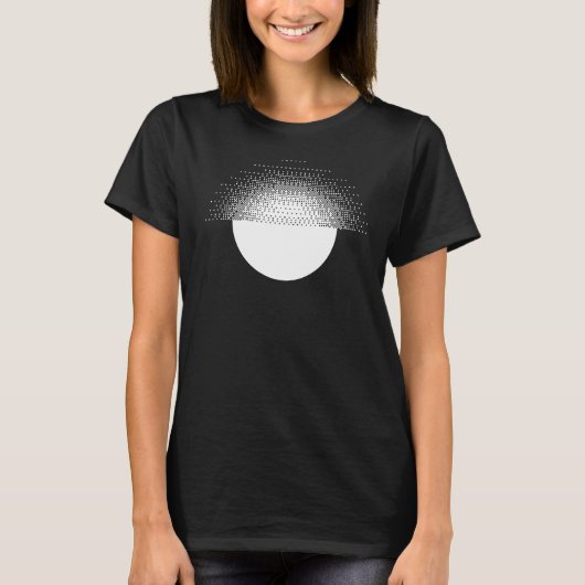 幾何学的な太陽のデザイン Tシャツ (正面)