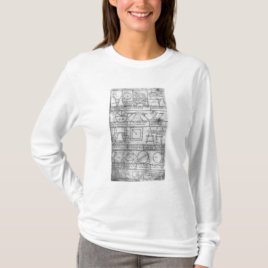 幾何学的な姿のファクシミリコピー Tシャツ (正面)