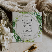 幾何学的な宛先の書道キンセアニラ 招待状