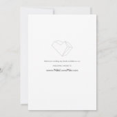 幾何学的な宝石用原石の結婚式招待状 招待状 (裏面)