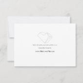 幾何学的な宝石用原石RSVPの応答カード 出欠カード (裏面)