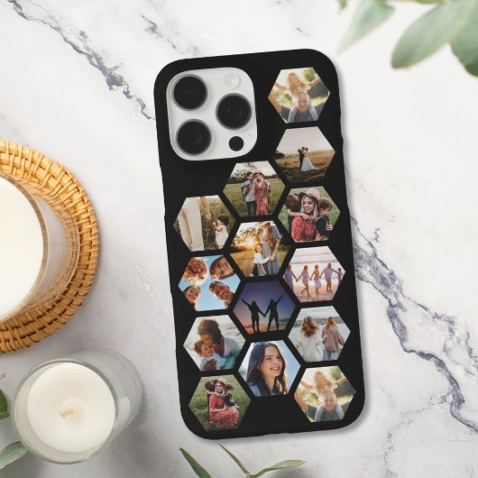 幾何学的な家族写真コラージュ Case-Mate iPhoneケース