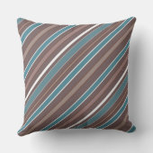 幾何学的な対角線はあらゆる色と縞で飾ります クッション (裏面)
