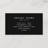 幾何学的な専門のモダンでエレガントな金属 名刺 (裏面)