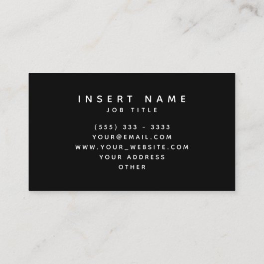 幾何学的な専門のモダンでエレガントな金属 名刺 (裏面)