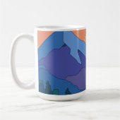 幾何学的な山の夕日 コーヒーマグカップ (左)