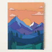 幾何学的な山の夕日 プランナー手帳 (裏面)
