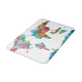 幾何学的な形から成っている世界地図 バスマット (アングル)