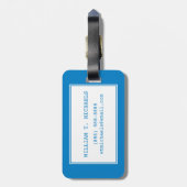 幾何学的な形から成っている世界地図 ラゲッジタグ (裏面縦)