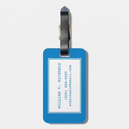 幾何学的な形から成っている世界地図 ラゲッジタグ (裏面縦)