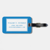 幾何学的な形から成っている世界地図 ラゲッジタグ (裏面横)