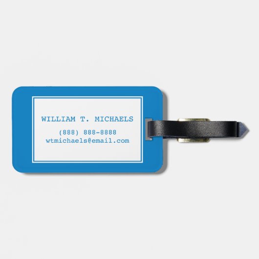 幾何学的な形から成っている世界地図 ラゲッジタグ (裏面横)