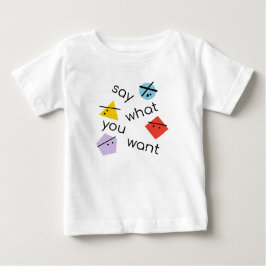 幾何学的な形があなたの願いを叶えるデザイン ベビーTシャツ