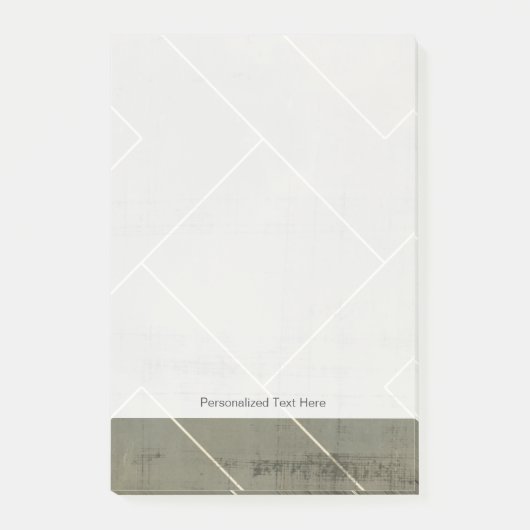 幾何学的な形の抽象的な青写真 ポストイット (正面)