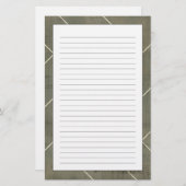 幾何学的な形の抽象的な青写真 便箋 (正面/裏面)