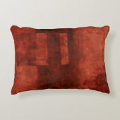 幾何学的な形の深い深紅色の絵画 アクセントクッション (正面)
