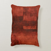 幾何学的な形の深い深紅色の絵画 アクセントクッション (裏面(縦))