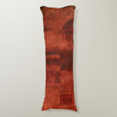 幾何学的な形の深い深紅色の絵画 ボディピロー (正面縦)