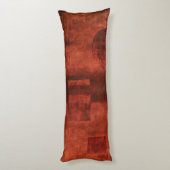 幾何学的な形の深い深紅色の絵画 ボディピロー (裏面 (縦))