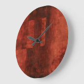 幾何学的な形の深い深紅色の絵画 ラージ壁時計 (傾斜)