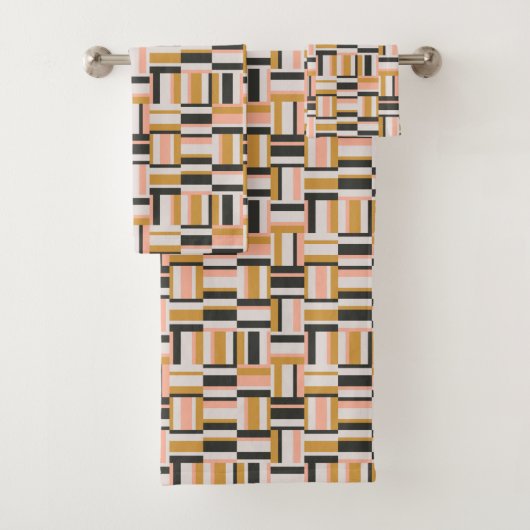 幾何学的な形パターン バスタオルセット (インサイチュ)