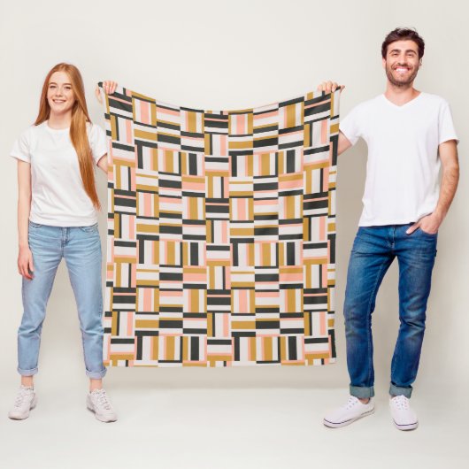幾何学的な形パターン フリースブランケット (インサイチュ)