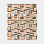 幾何学的な形パターン フリースブランケット (正面)