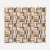 幾何学的な形パターン フリースブランケット (正面(横))