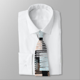 幾何学的な形状とストライプ ネクタイ