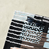 幾何学的な形状とストライプ ビーチタオル (インサイチュ)