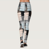 幾何学的な形状とストライプ レギンス (裏面)