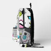 幾何学的な形状とパイナップル プリントバックパック (右)