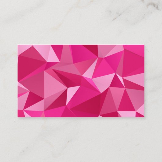 幾何学的な形状のモダンピンククーリエ 名刺 (裏面)